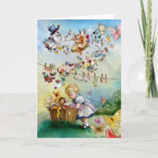 Cartão "Flying High" Alice in Wonderland Inspired card