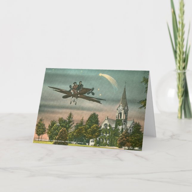 Cartão Flying High Over Old Chapel (Frente)