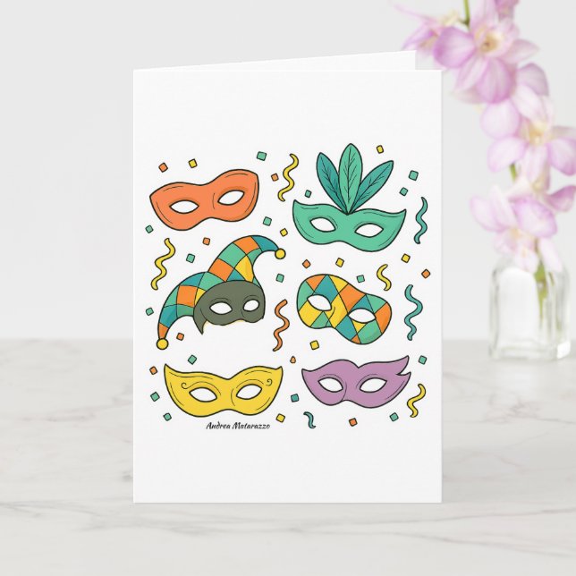 Cartão Flying Masks (Orquídea)