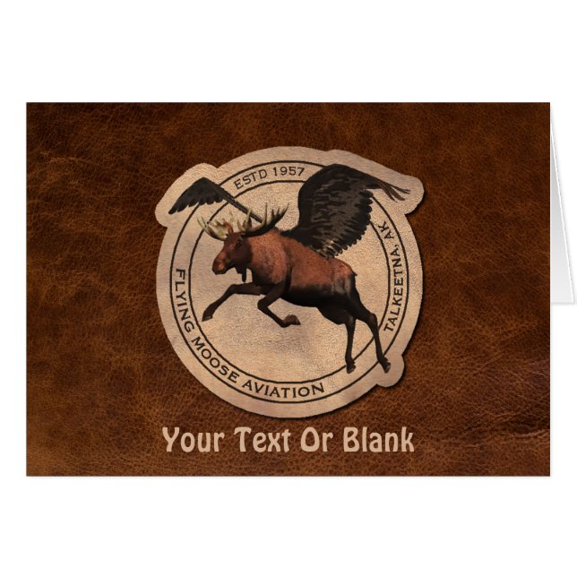 Cartão Flying Moose Aviation (Frente Horizontal)