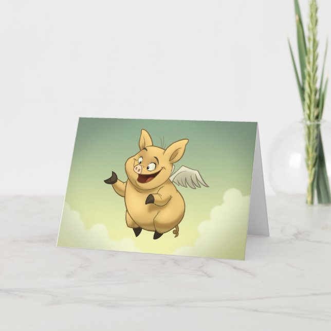 Cartão Flying Pig Card (Frente)