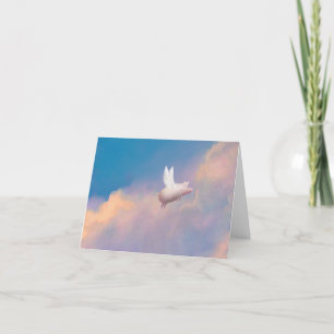Cartão flying pig note card