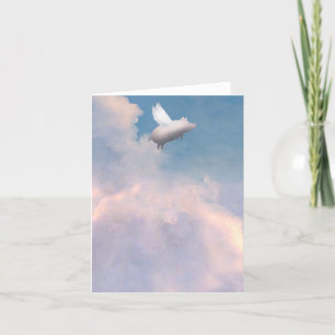 Cartão flying pig note cards