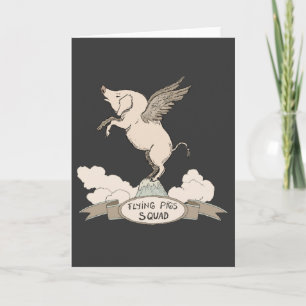 Cartão Flying Pigs Squad