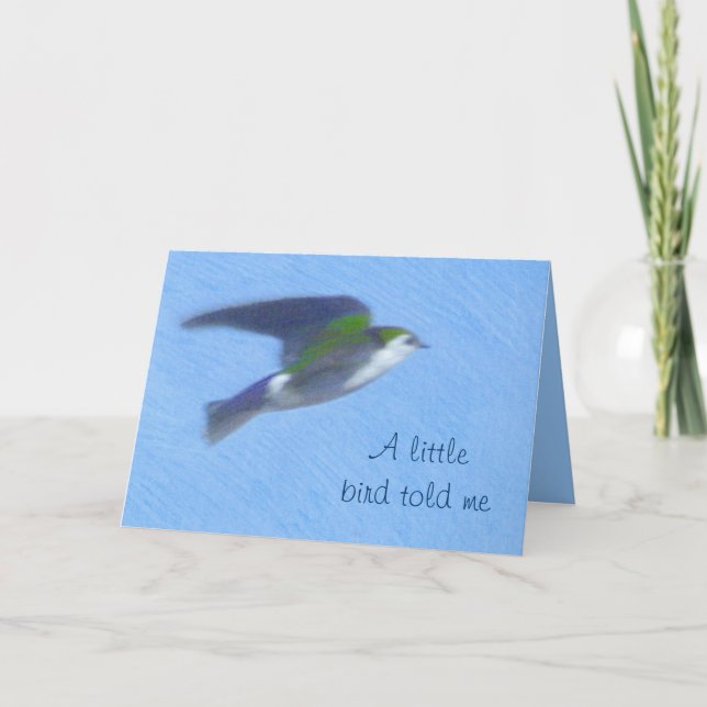 Cartão Flying Swallow Fine Art Greeting Card (Frente)