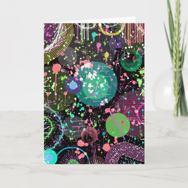 Cartão Flying Through Space: A Maximalist Abstract  (Frente)