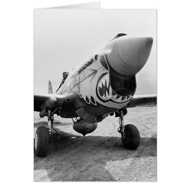 Cartão Flying Tigers P-40 Warhawk, 1941 (Frente)