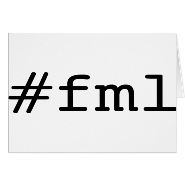 Cartão FML (hashtag) (Frente Horizontal)