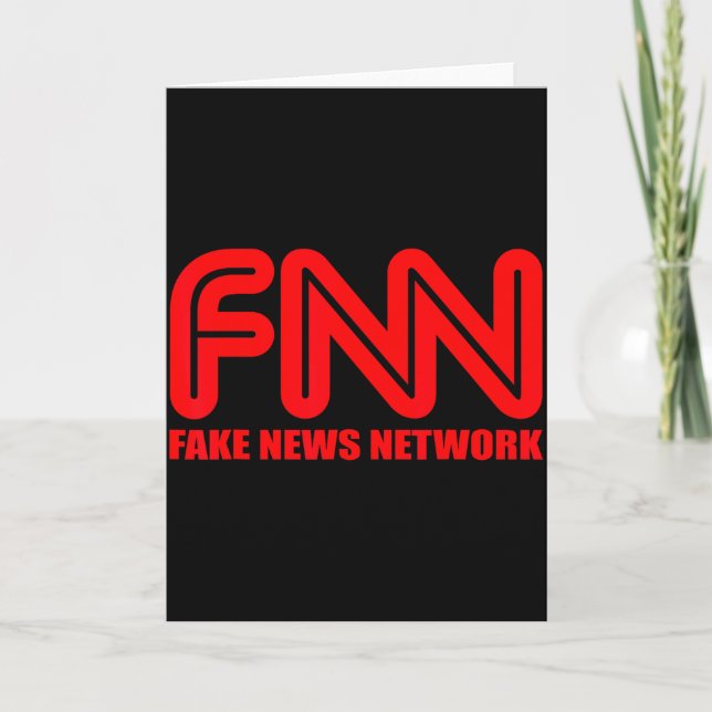 Cartão Fnn Fake News Network Apparel Funny Christmas Gift (Frente)