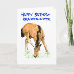 Cartão 'Foal' Birthday Card for Granddaughter<br><div class="desc">A Birthday Card for a granddaughter with a foal design on the front,  from a watercolor painting by Judy Adamson. 'Happy Birthday' inside. See also matching gifts and apparel.</div>