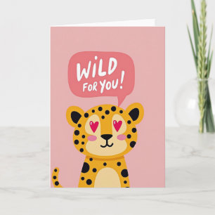 Cartão Fofo de Leopardo Selvagem Para Você