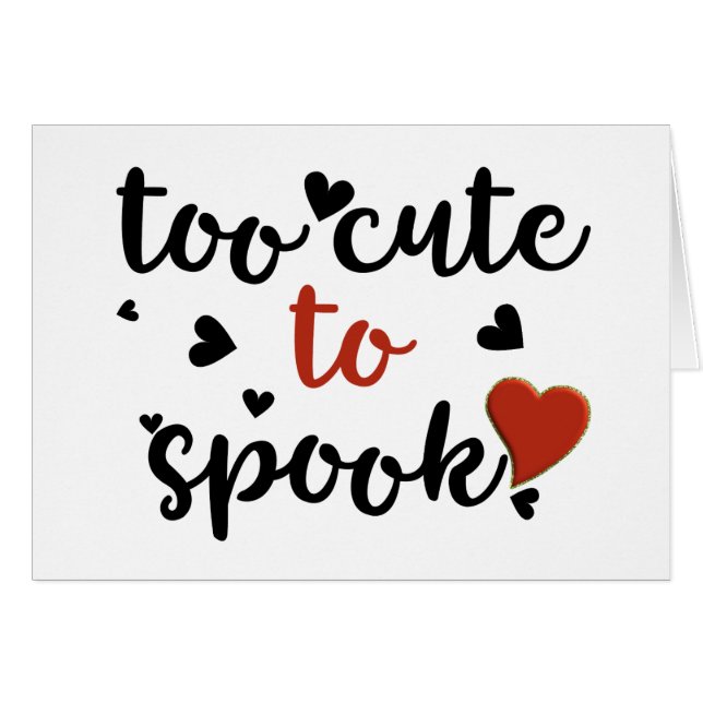 Cartão fofo demais para assustar o halloween (Frente Horizontal)