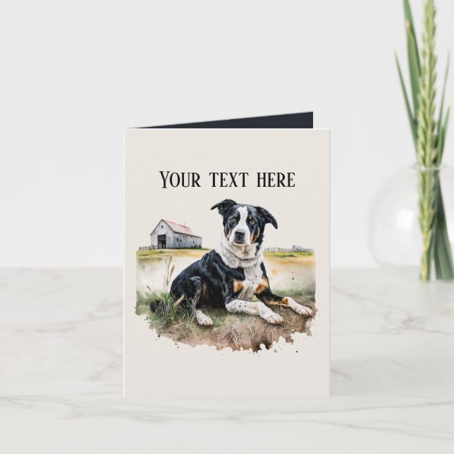 Cartão fofos amantes de cachorros adicionam texto (Frente)