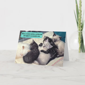 Cartão Fofos Gatinhos Muitas Patinhas Feliz Aniversário