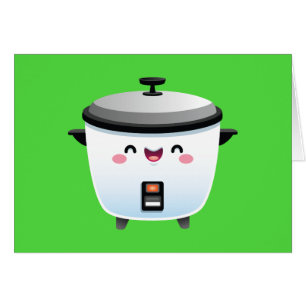 Cartão Fogão de arroz de Kawaii