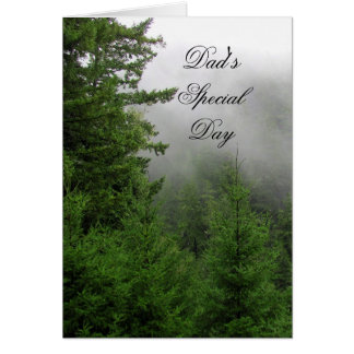 Cartão Foggy Forest Customizable (Dad's Special Day) Card