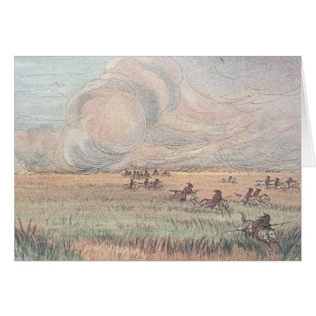 Cartão Fogo da pradaria de Missouri (Frente Horizontal)