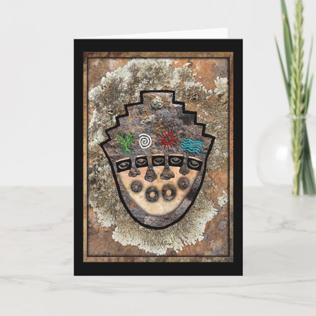 Cartão Fogo eólico terrestre e água (Frente)