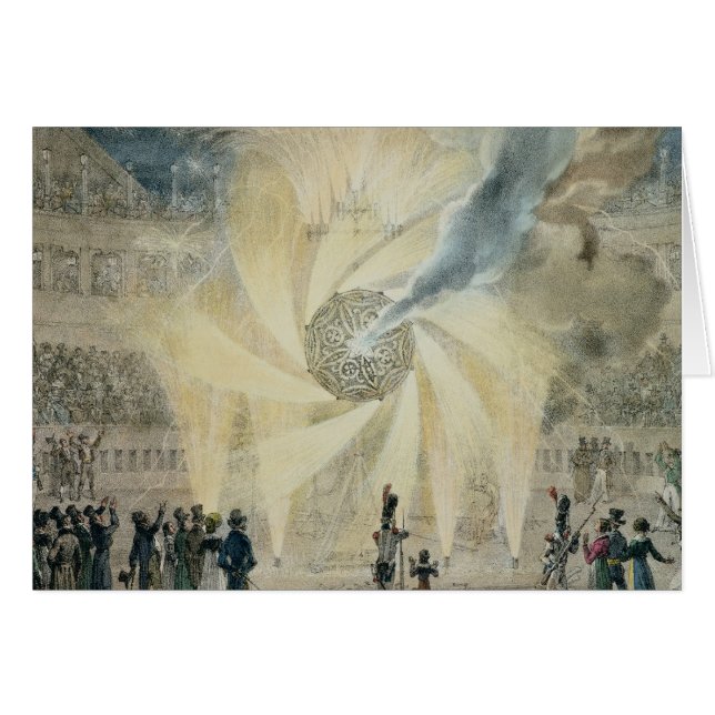 Cartão Fogos-de-artifício (Frente Horizontal)