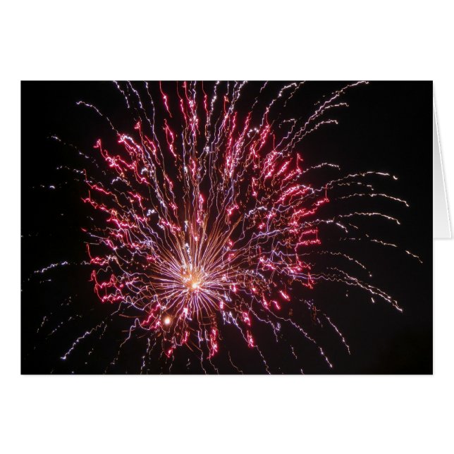 Cartão Fogos-de-artifício 4 todos (Frente Horizontal)