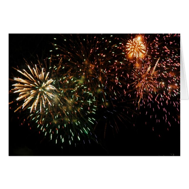 Cartão Fogos-de-artifício 5 de Dominica (Frente Horizontal)