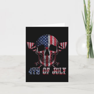 Cartão Fogos de Artifício Skull Dia da Independência Band