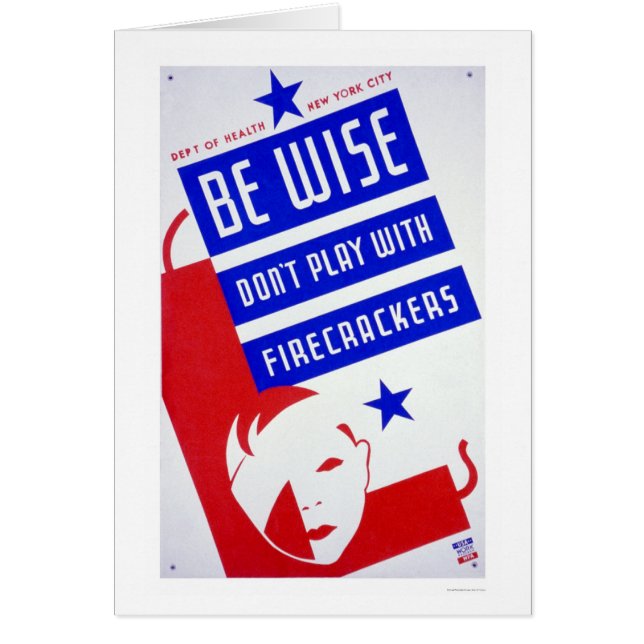 Cartão Foguete WPA 1936 perigoso (Frente)