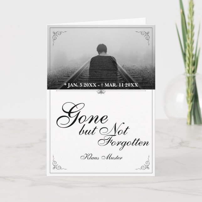 Cartão Foi embora, mas não foi esquecido - Clássico (Frente)