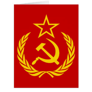 Cartão Foice e Martelo, URSS, CCCP, Comunismo