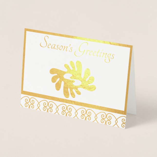 Cartão Foil Adinkra bronya para Paz na Terra (Frente)