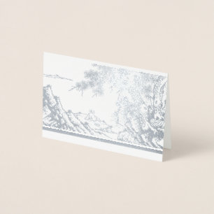 Cartão Foil do poeta chinês