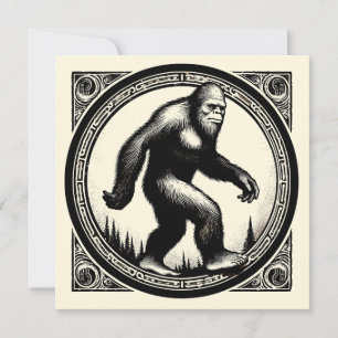 Cartão Folclore de Ilustração Bigfoot