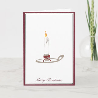 Cartão Folded Christmas Greeting Card (candle)