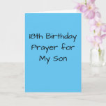 Cartão Folded Greeting Card<br><div class="desc">18th Birthday prayer for son.</div>