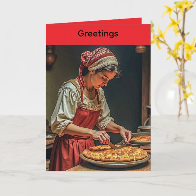 Cartão Folded Greeting Card for Mother's Day (Flor Amarela)