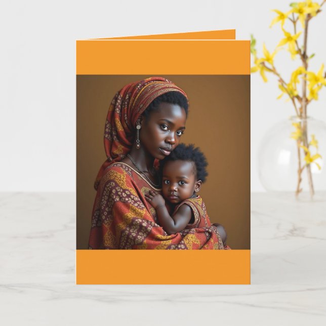 Cartão Folded Greeting Card for Mother's Day (Flor Amarela)