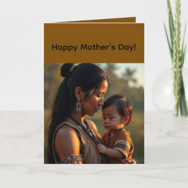 Cartão Folded Greeting Card for Mother's Day