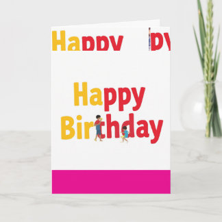 Cartão Folded Greeting Card HAPPY BIRTHDAY 