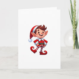 Cartão Folded Greeting Card with elf