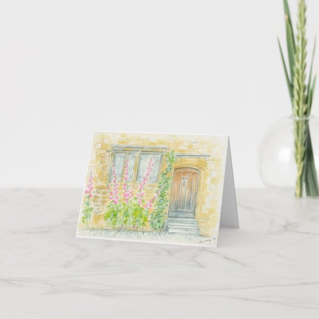Cartão Folded greeting card with original artwork (Frente)