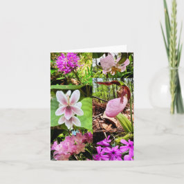 Cartão Folded greeting card with wildflowers