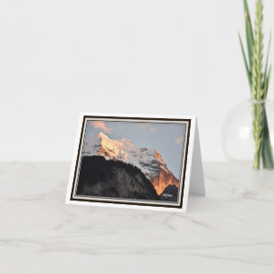 Cartão Folding Greeting Card – Alpenglow, Swiss Alps