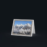 Cartão Folding Greeting Card – Rising Clouds in the Alps<br><div class="desc">A simple folding greeting card featuring an image of clouds rising from Switzerland's Lauterbrunnen Valley. In the background, Eiger, Mönch and Jungfrau. The inside of the card is completely blank, allowing you to use it for any occasion. A birthday, anniversary, holidays, thank you, or just a way to say hello...</div>