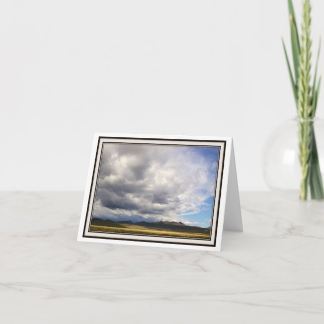 Cartão Folding Greeting Card – Spring Clouds over Nevada (Frente)
