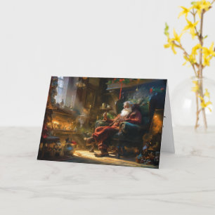 Cartão Folga de Natal dos papais noeis