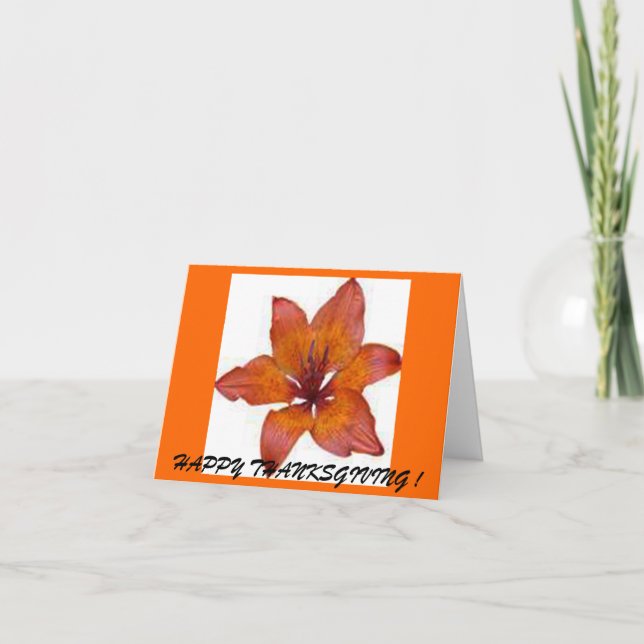 Cartão Folha de Ação de Graças (Frente)