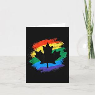 Cartão Folha de bordo arco-íris do Canadá lgbtq orgulho v