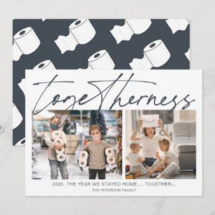 Cartão Folha de sanita engraçada 2020 novo ano juntos 2 f