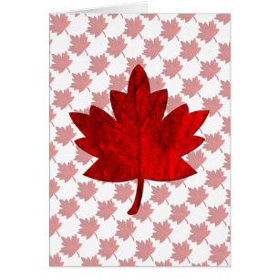 Cartão Folha do Canadá-Bordo