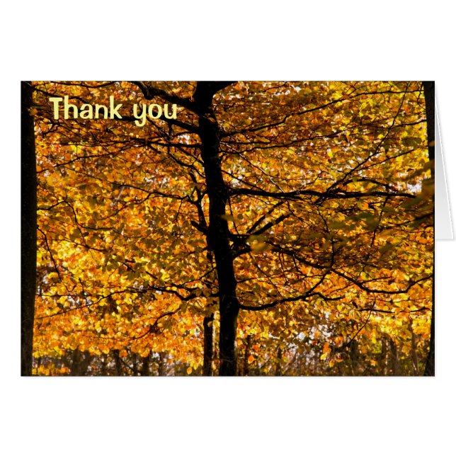 Cartão Folhagem de outono (Frente Horizontal)